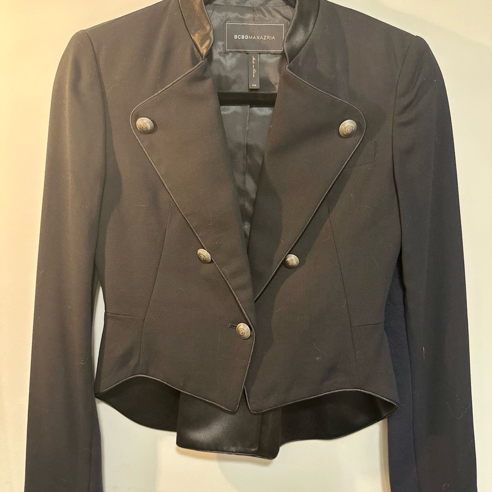 BCBGMaxAzria Black Double-Breasted Blazer
